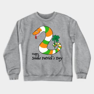 Happy Snake Patrick's Day Shamrock Crewneck Sweatshirt